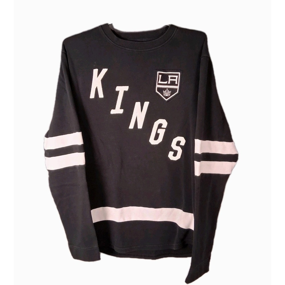 Los Angeles Kings Wright & Ditson Men's Medium NHL Retro Sewn Black White Shirt